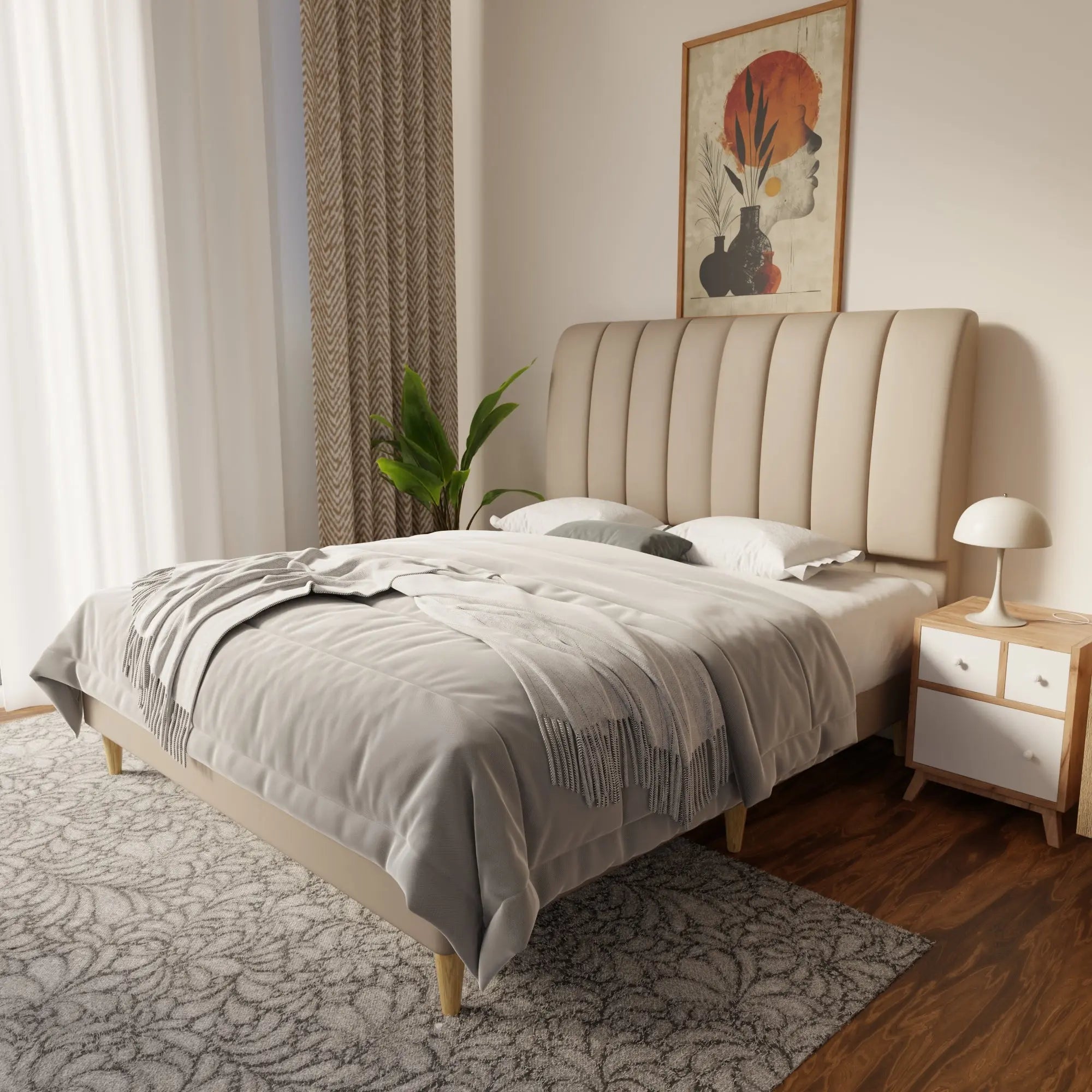 Trevino Faux Leather Bed Frame (Pet Friendly) by Somnuz