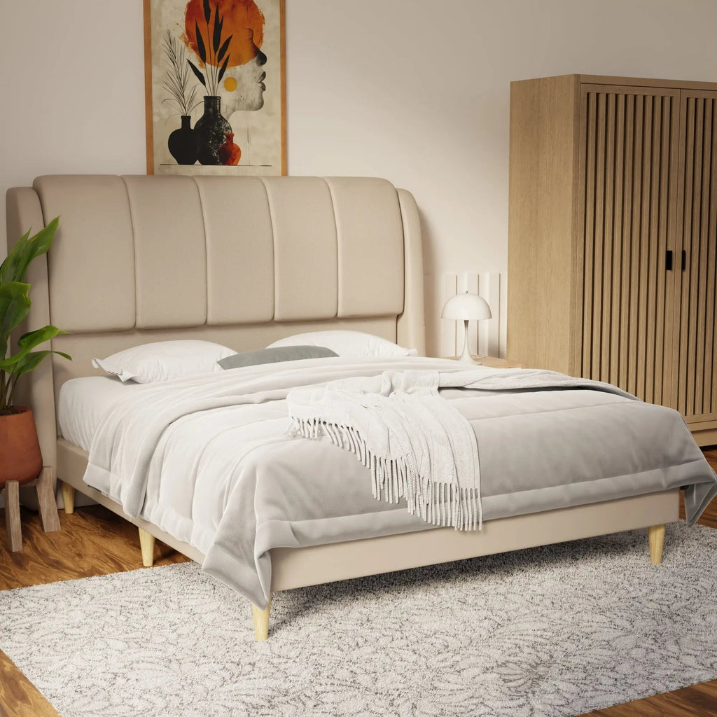 Brinley Faux Leather Bed Frame (Pet Friendly) by Somnuz