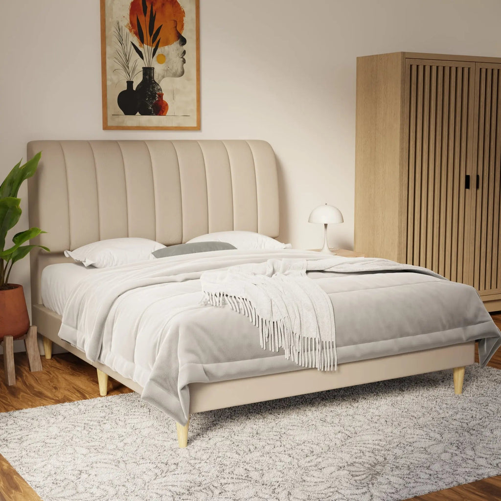 Kuro Faux Leather Bed Frame (Pet Friendly) by Somnuz