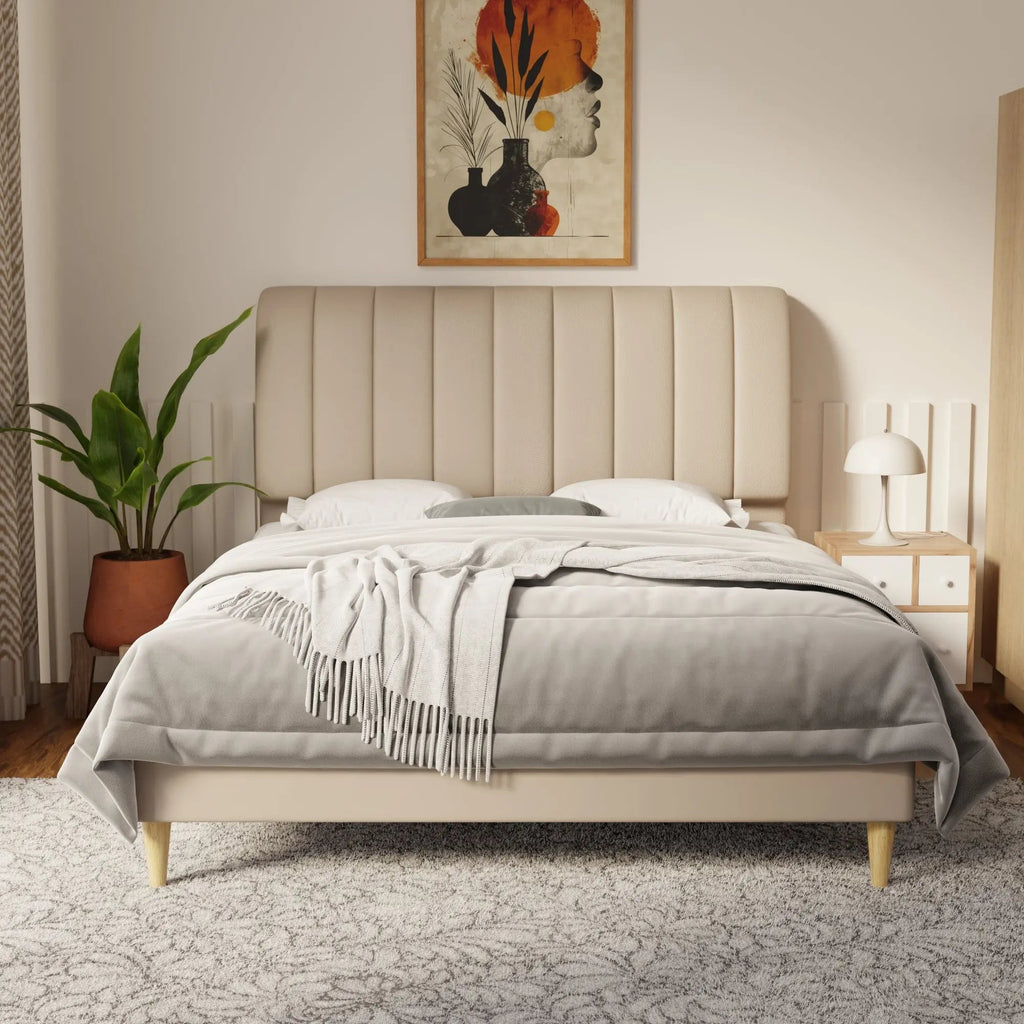 Kuro Faux Leather Bed Frame (Pet Friendly) by Somnuz
