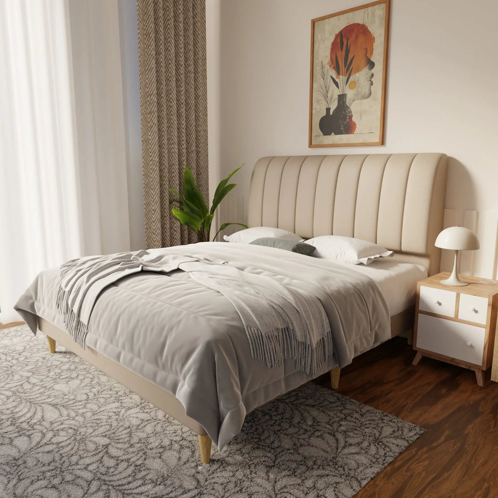 Kuro Faux Leather Bed Frame (Pet Friendly) by Somnuz