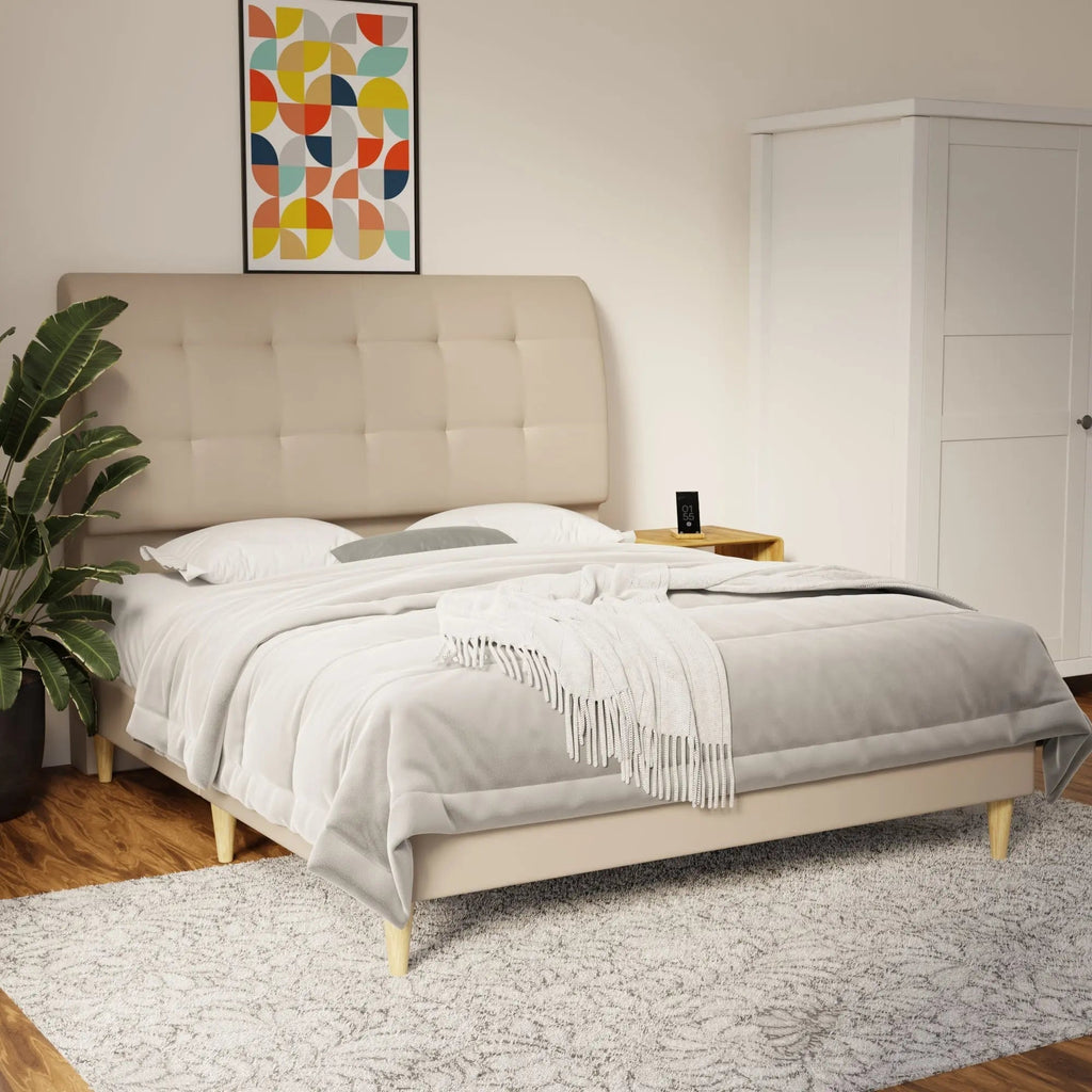 Haldor Faux Leather Bed Frame (Pet Friendly) by Somnuz