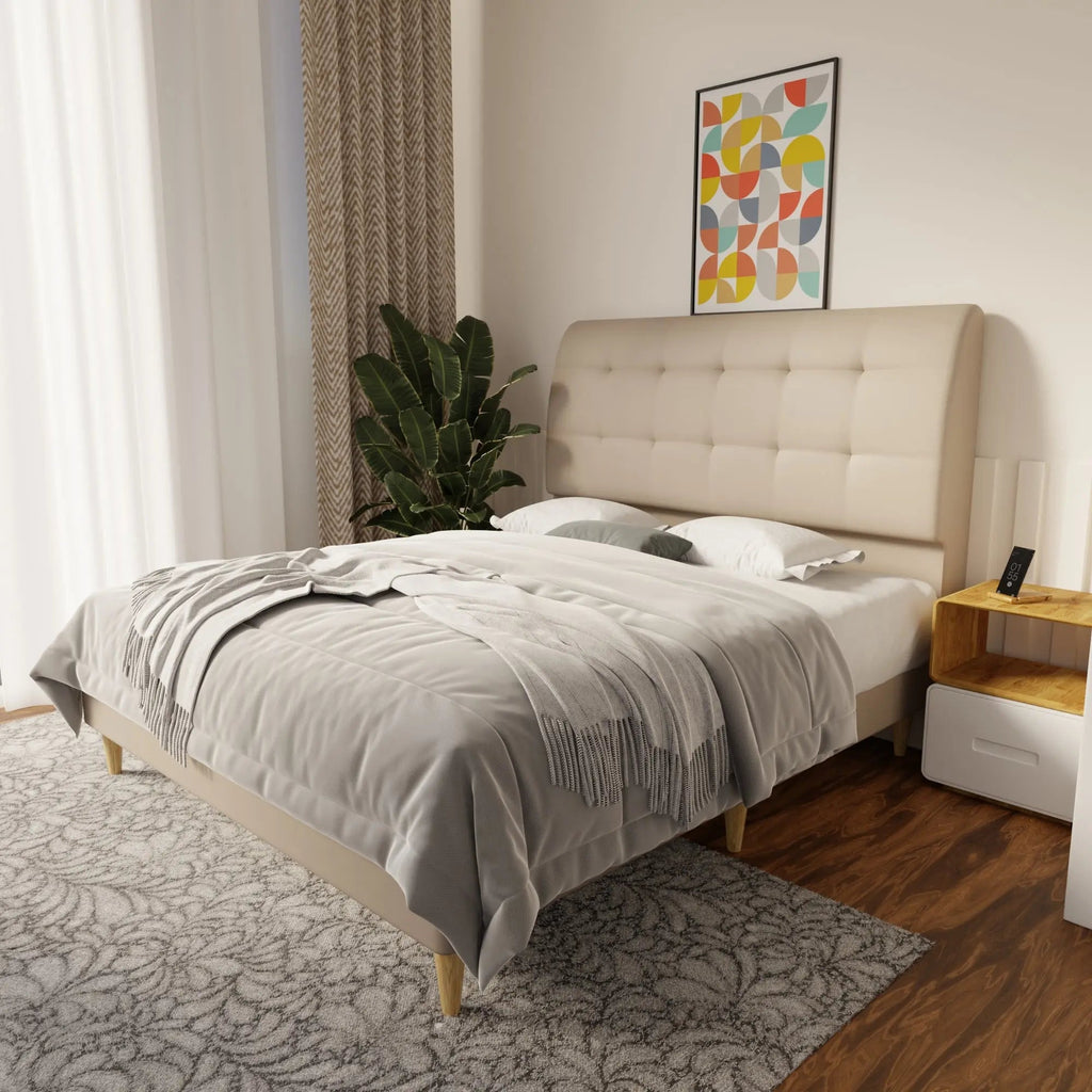 Haldor Faux Leather Bed Frame (Pet Friendly) by Somnuz