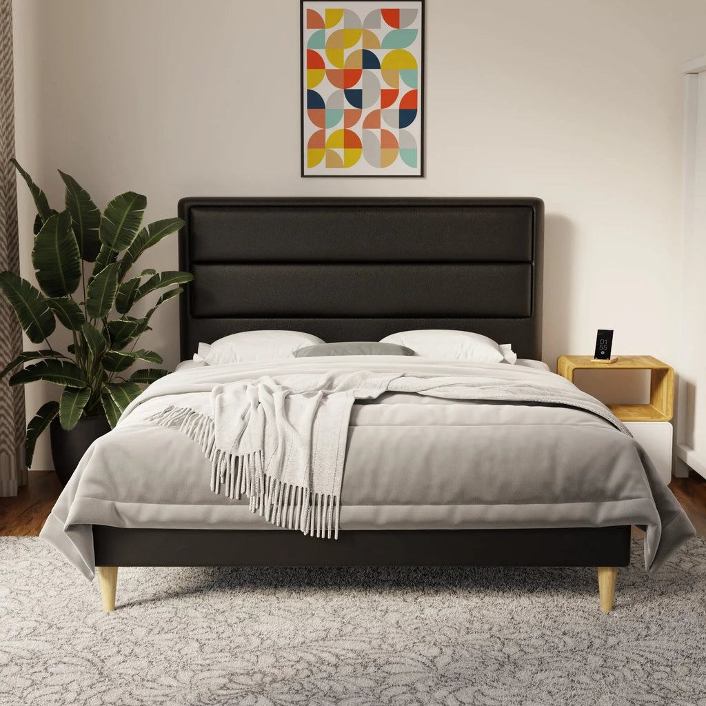 Zorvain Faux Leather Bed Frame (Pet Friendly) by Somnuz
