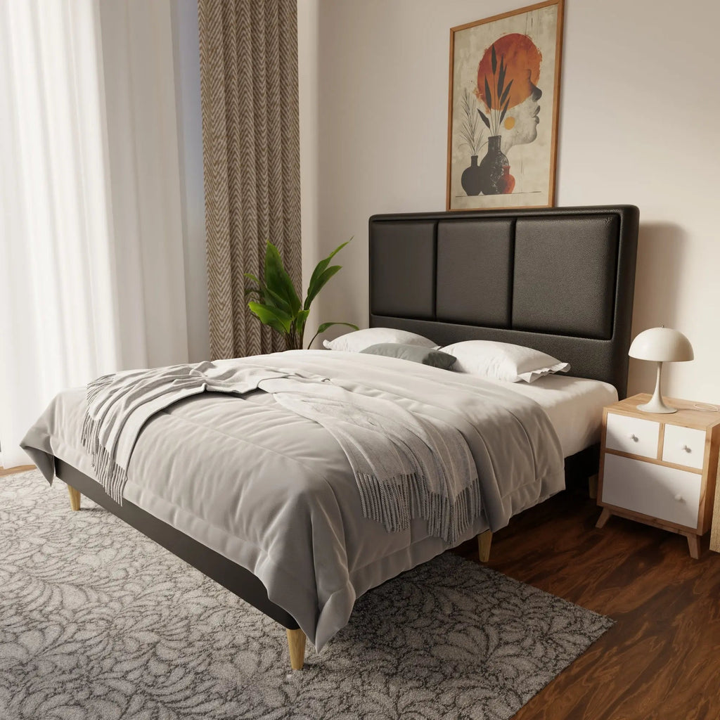 Velmira Faux Leather Bed Frame (Pet Friendly) by Somnuz
