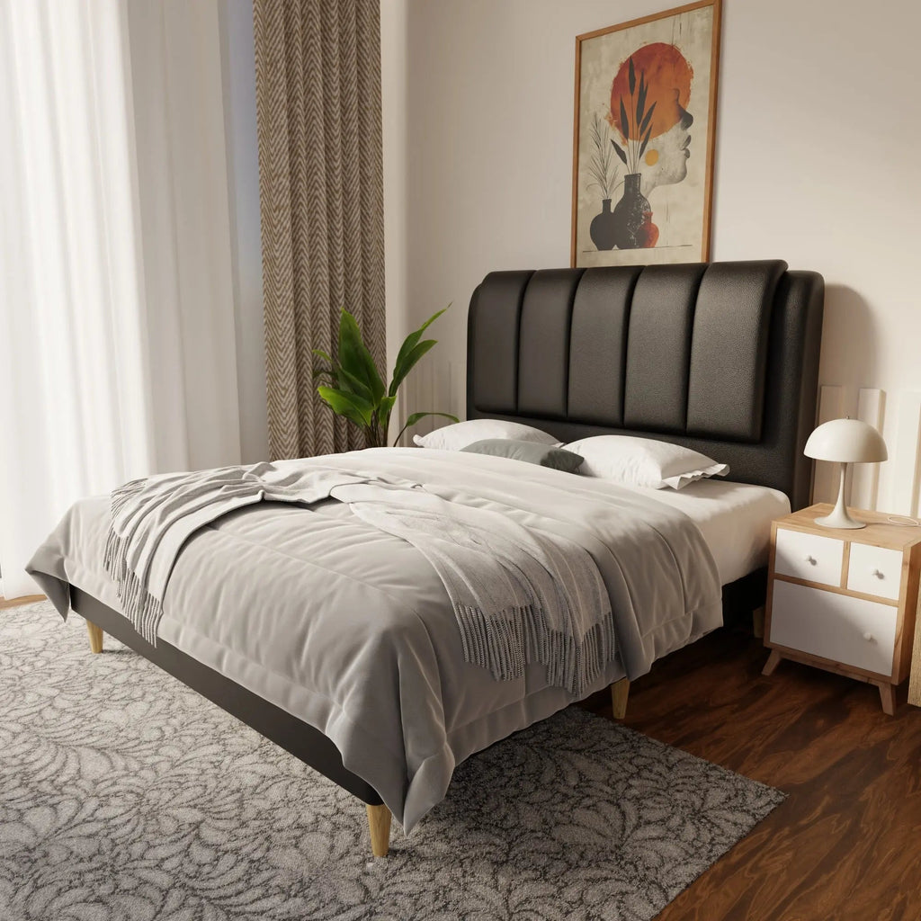 Asteron Faux Leather Bed Frame (Pet Friendly) by Somnuz
