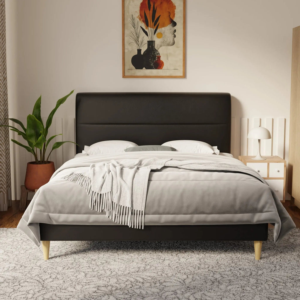 Lysara Faux Leather Bed Frame (Pet Friendly) by Somnuz