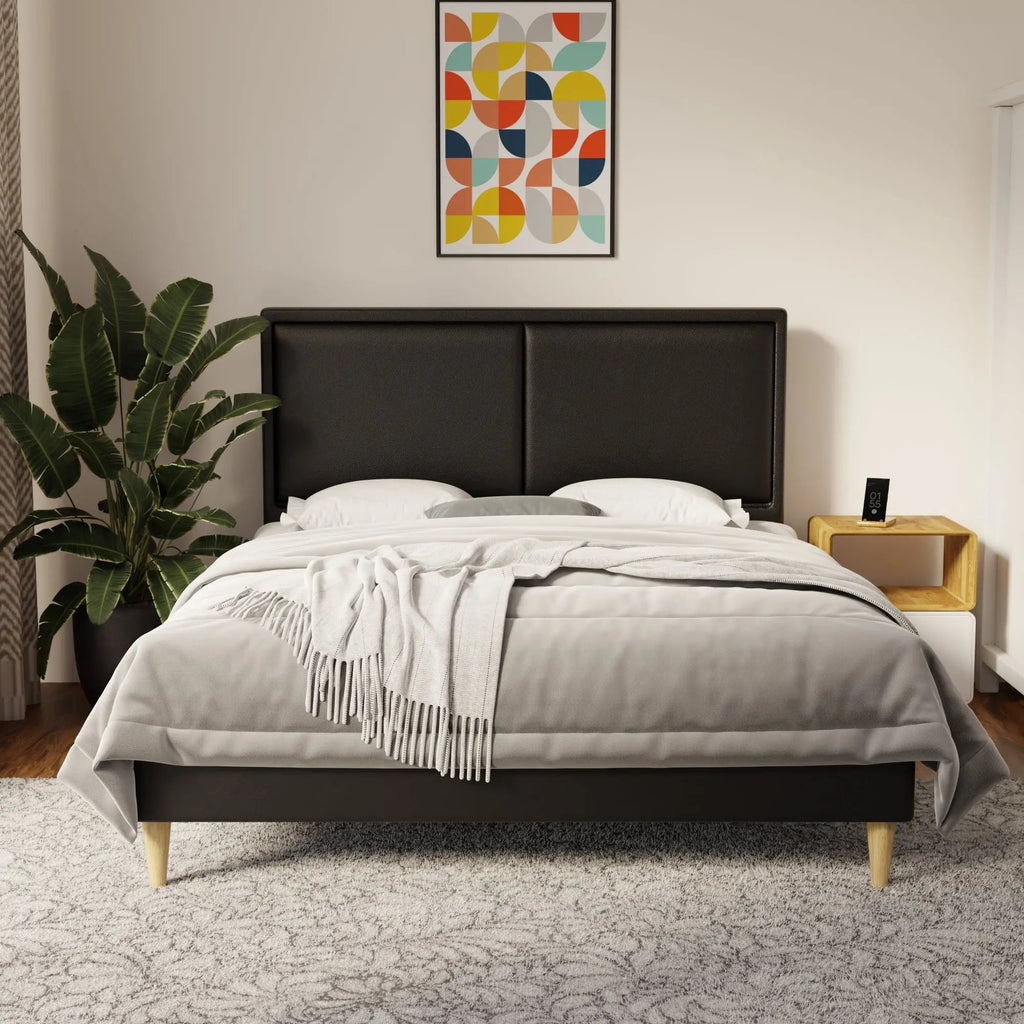 Bravelle Faux Leather Bed Frame (Pet Friendly) by Somnuz