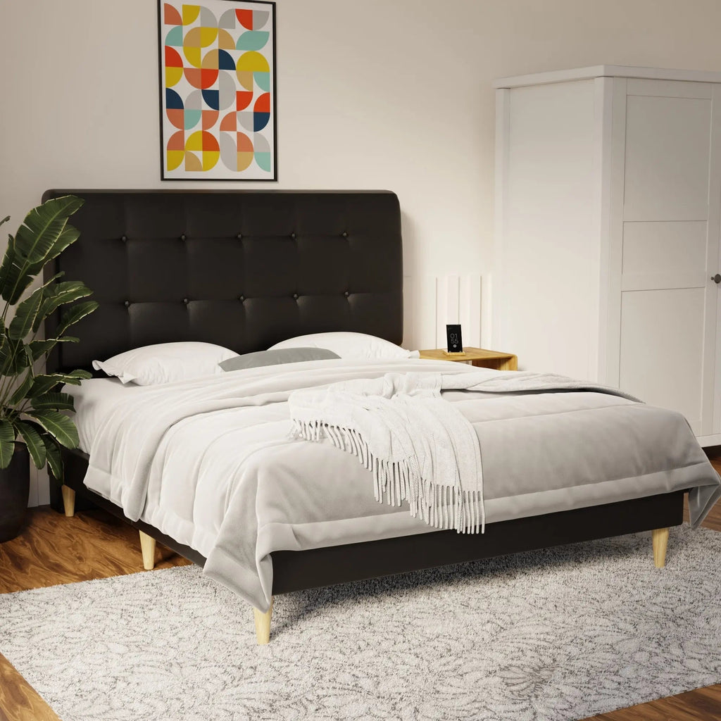 Endora Faux Leather Bed Frame (Pet Friendly) by Somnuz