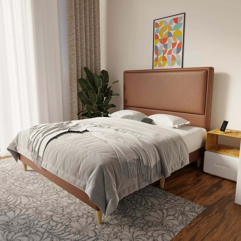 Shiro Faux Leather Bed Frame (Pet Friendly) by Somnuz