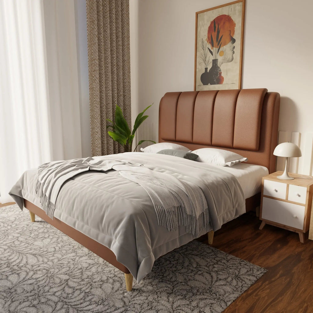 Asteron Faux Leather Bed Frame (Pet Friendly) by Somnuz