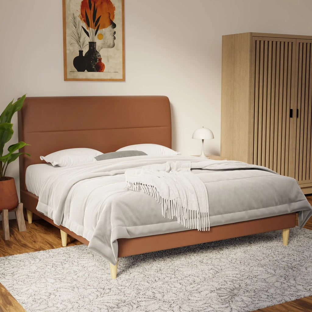 Lysara Faux Leather Bed Frame (Pet Friendly) by Somnuz