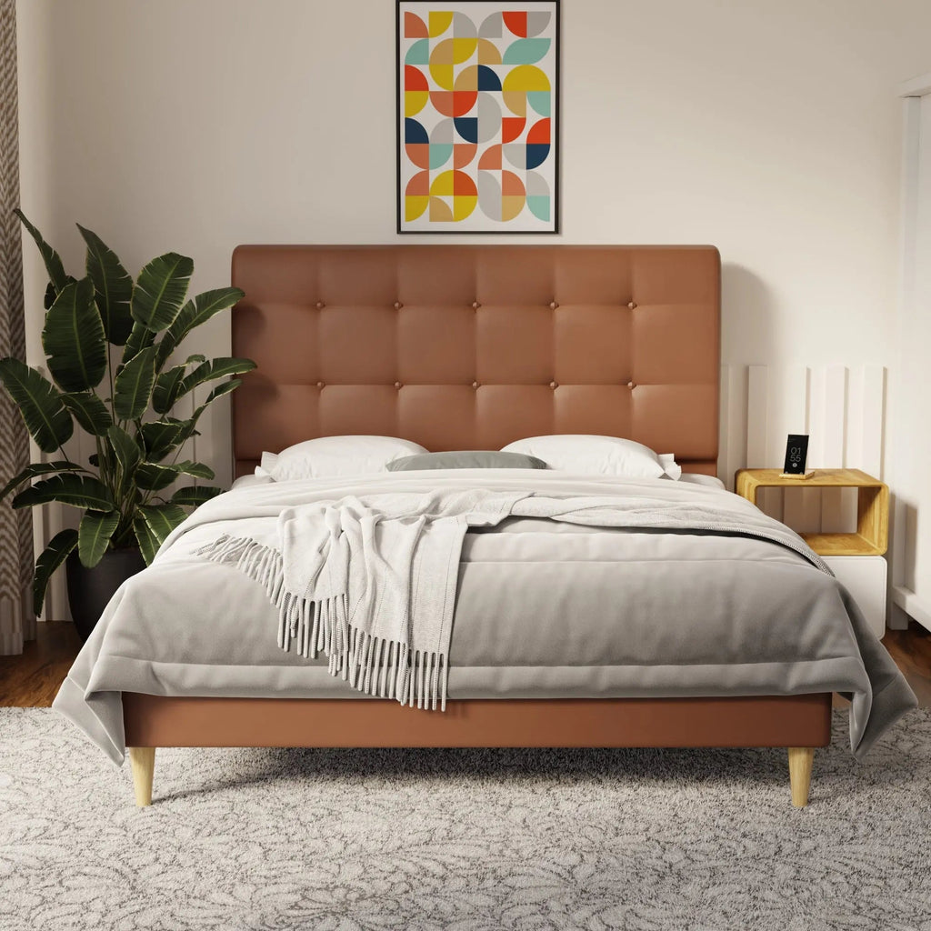 Endora Faux Leather Bed Frame (Pet Friendly) by Somnuz