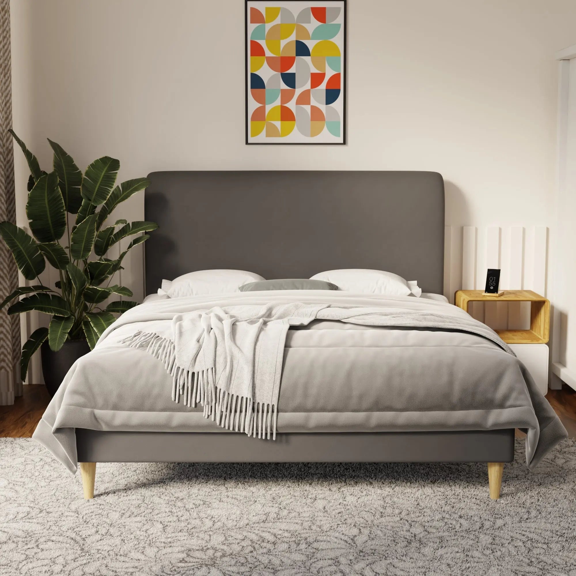 Vintaro Faux Leather Bed Frame (Pet Friendly) by Somnuz