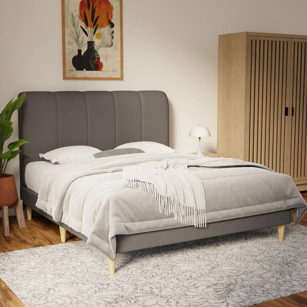 Caldrin Faux Leather Bed Frame (Pet Friendly) by Somnuz