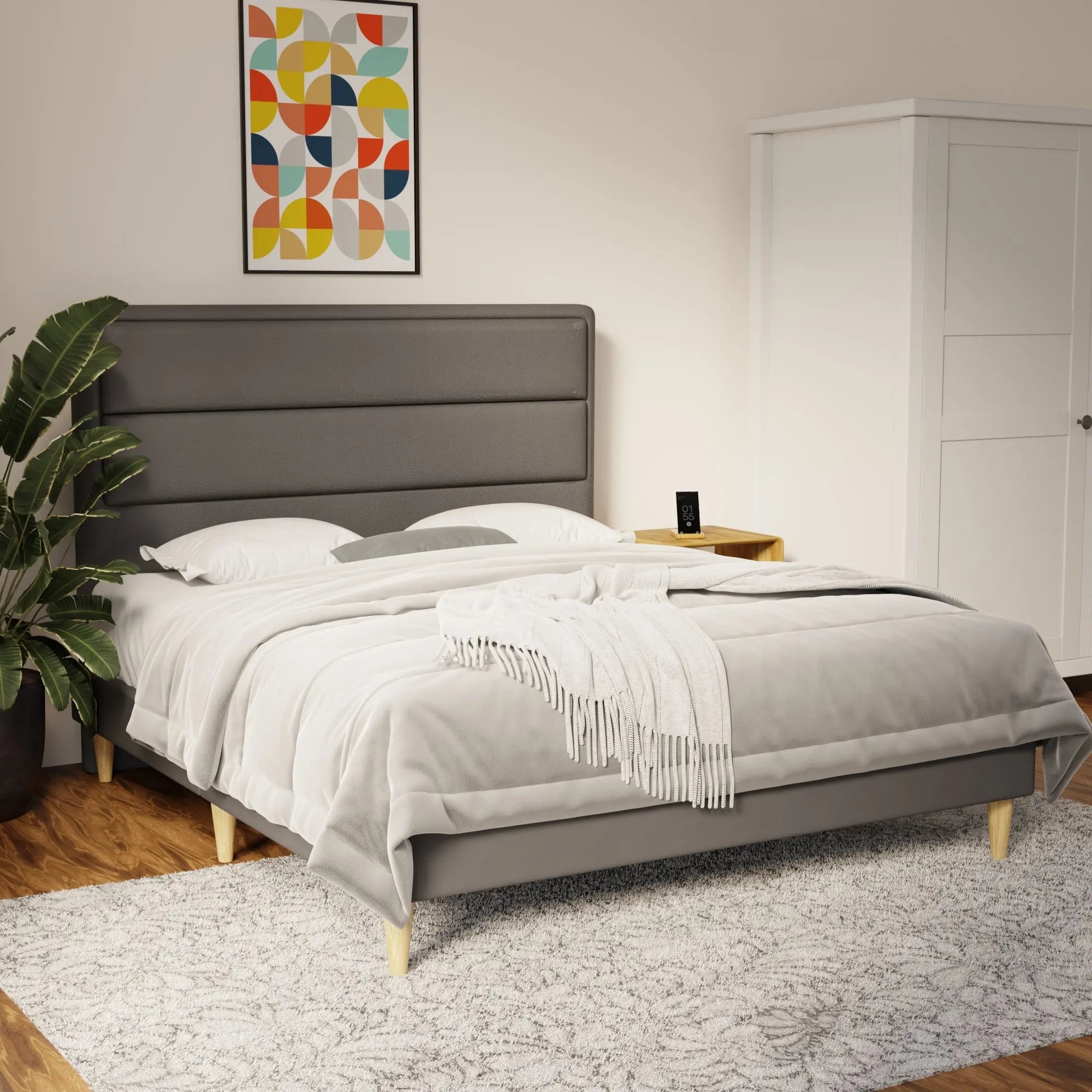 Zorvain Faux Leather Bed Frame (Pet Friendly) by Somnuz