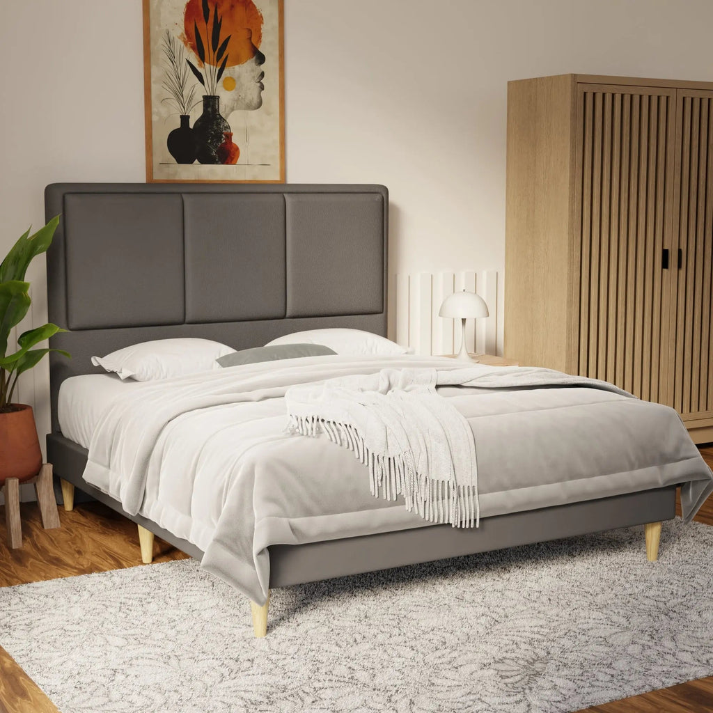 Velmira Faux Leather Bed Frame (Pet Friendly) by Somnuz