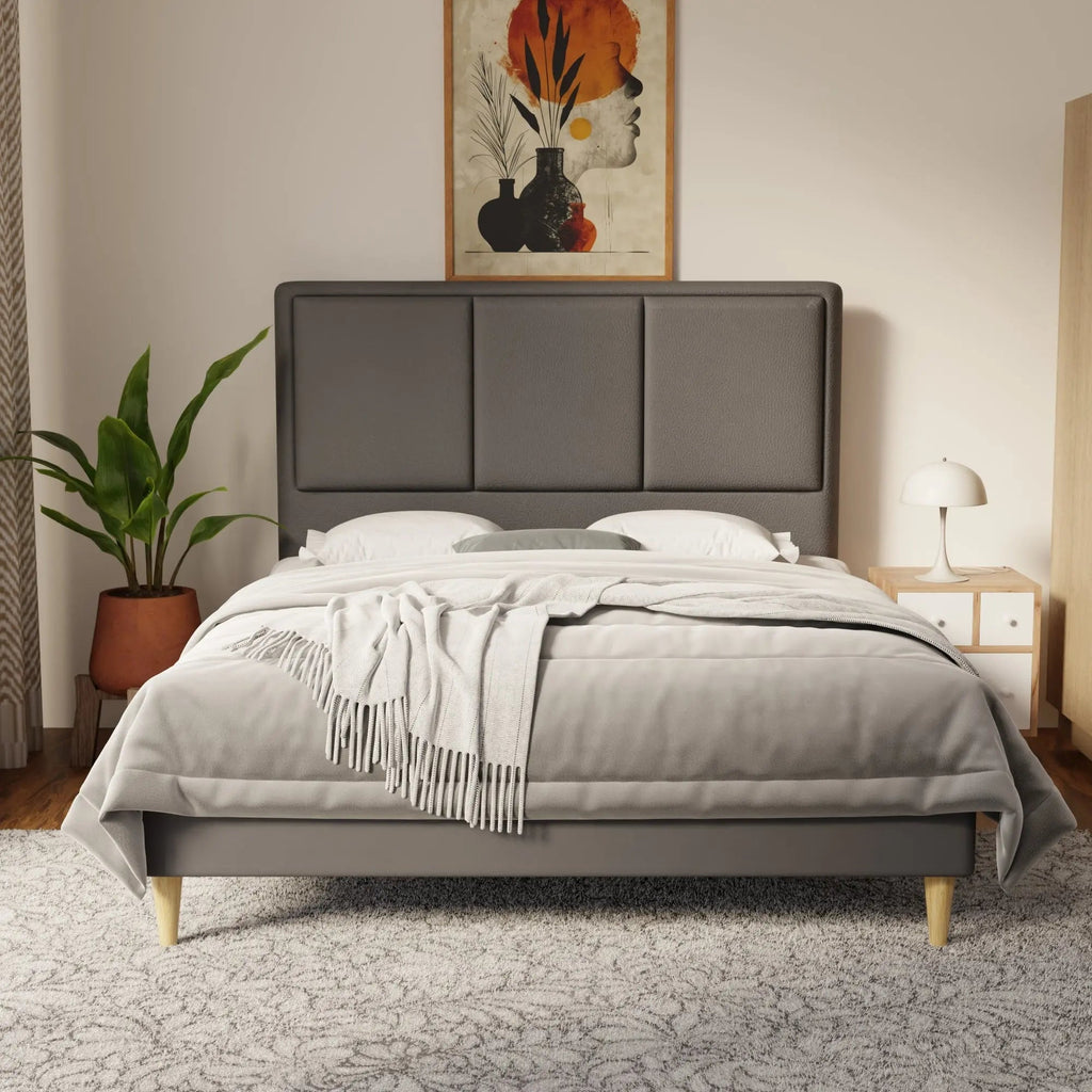 Velmira Faux Leather Bed Frame (Pet Friendly) by Somnuz