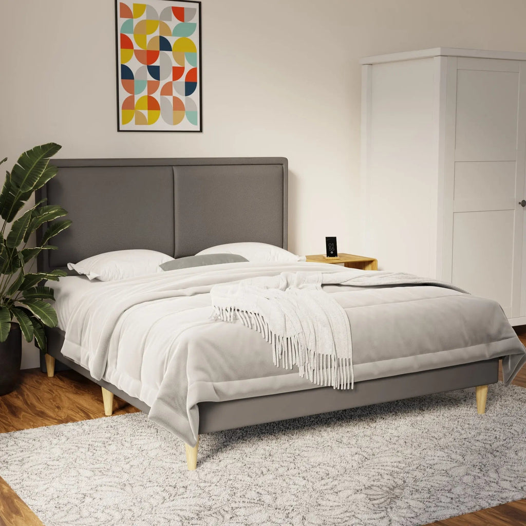 Bravelle Faux Leather Bed Frame (Pet Friendly) by Somnuz