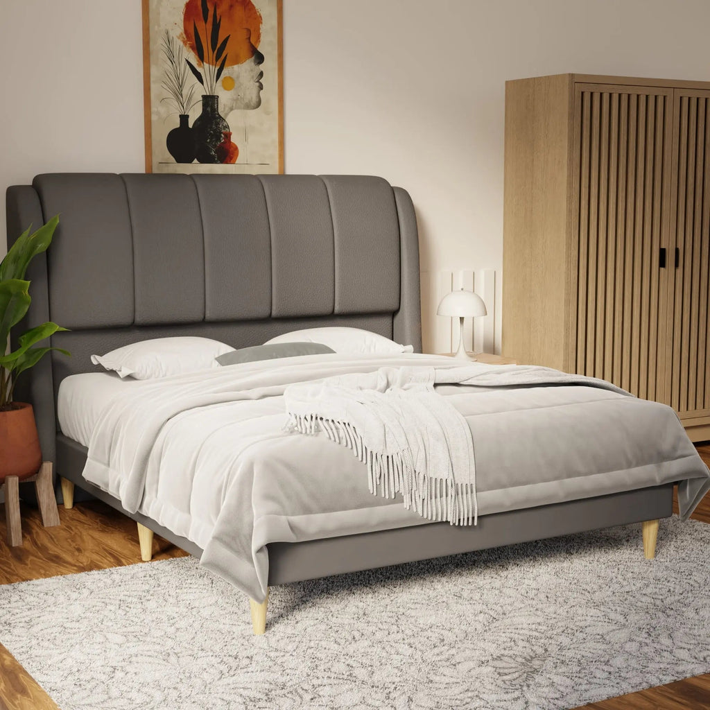 Brinley Faux Leather Bed Frame (Pet Friendly) by Somnuz