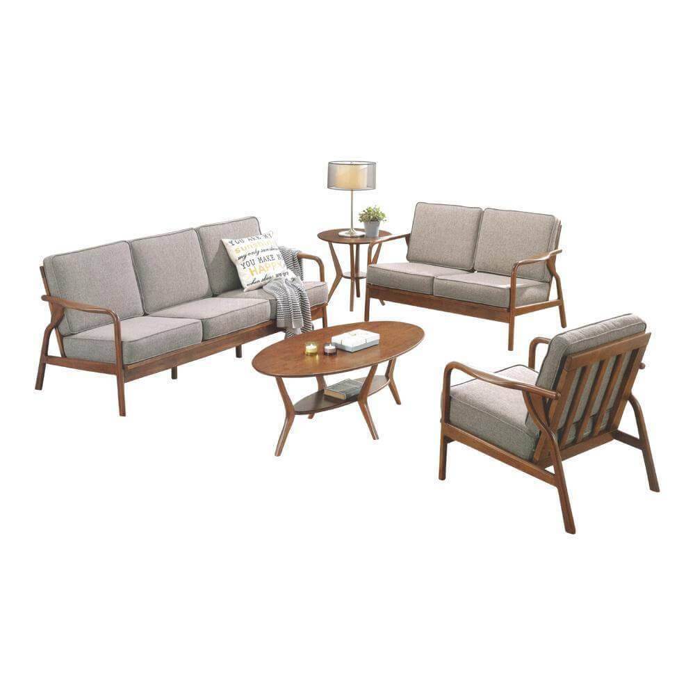 Macaton Fabric Wooden Frame Sofa