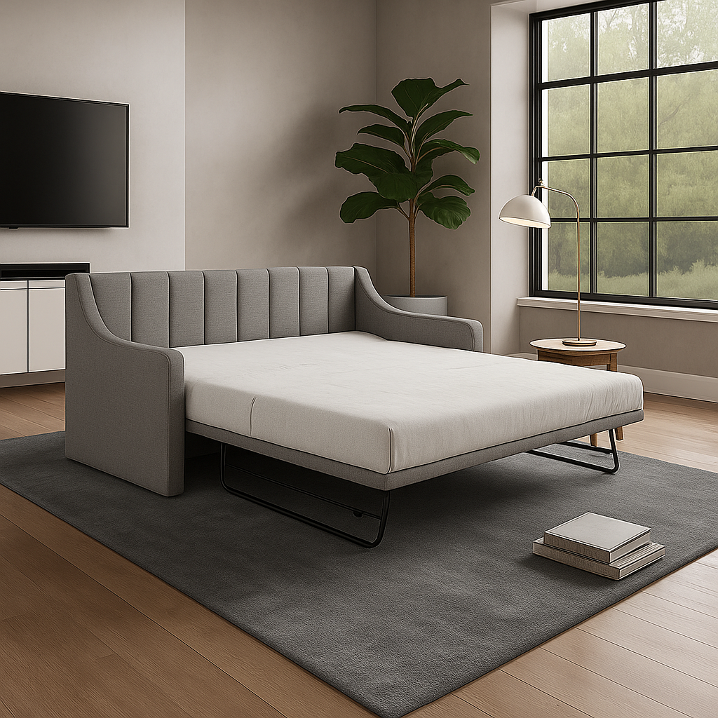 Meredith 3 in 1 Fabric Daybed Pull Out Bed Frame (Water Repellent)