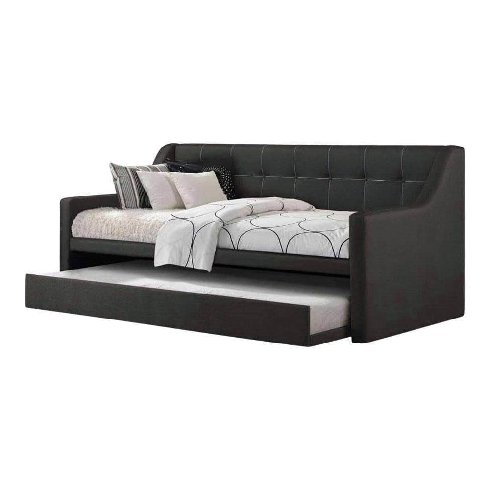 Merryle 3 in 1 Dark Grey Fabric Daybed Pull Out Bed Frame (Water Repellent)