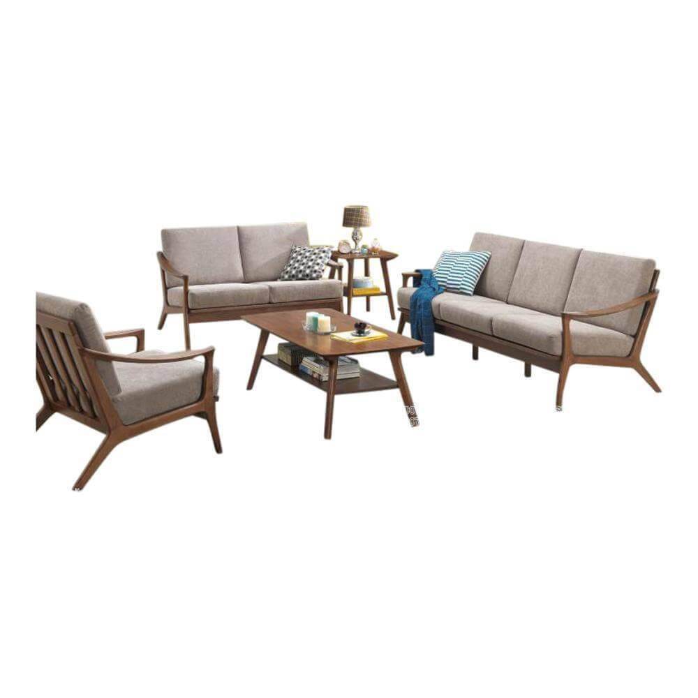 Quence Wooden Fabric Sofa