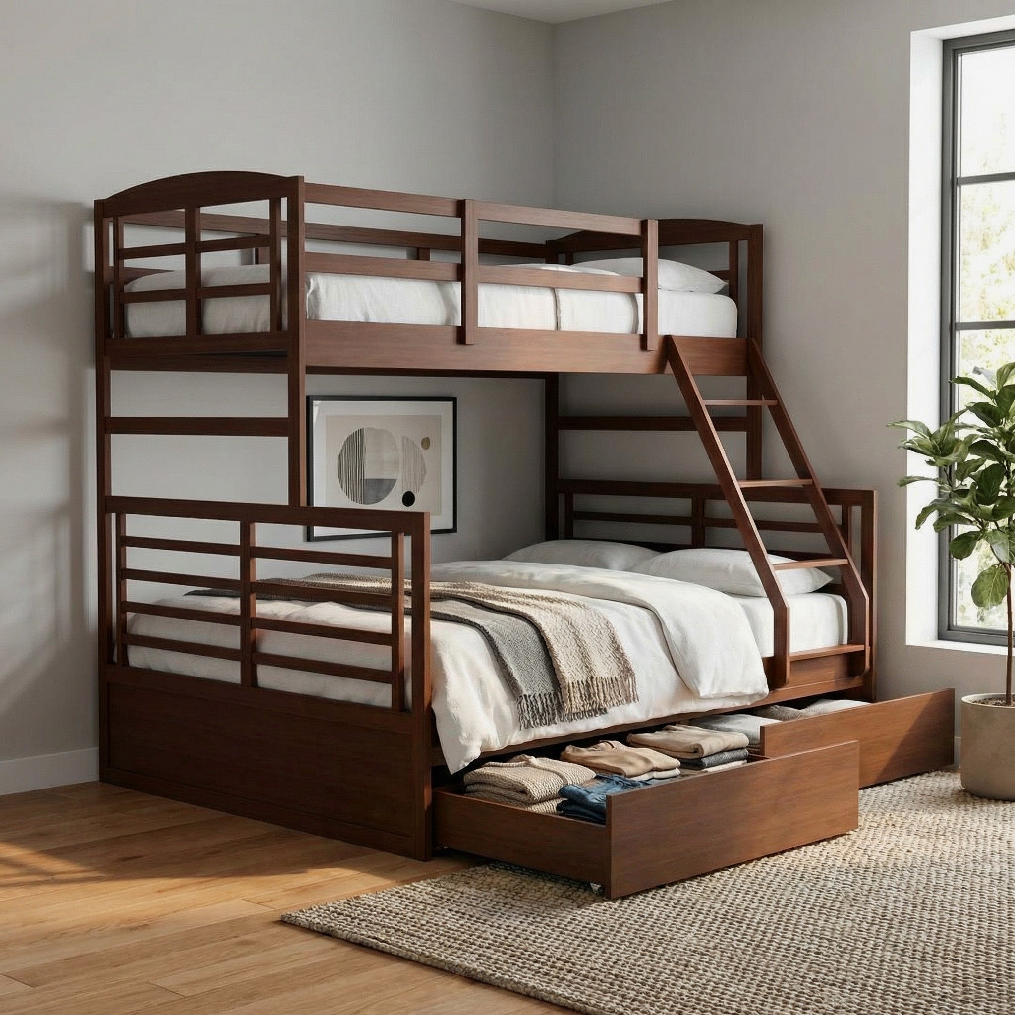 Ruth Wooden Double Decker Bed Frame