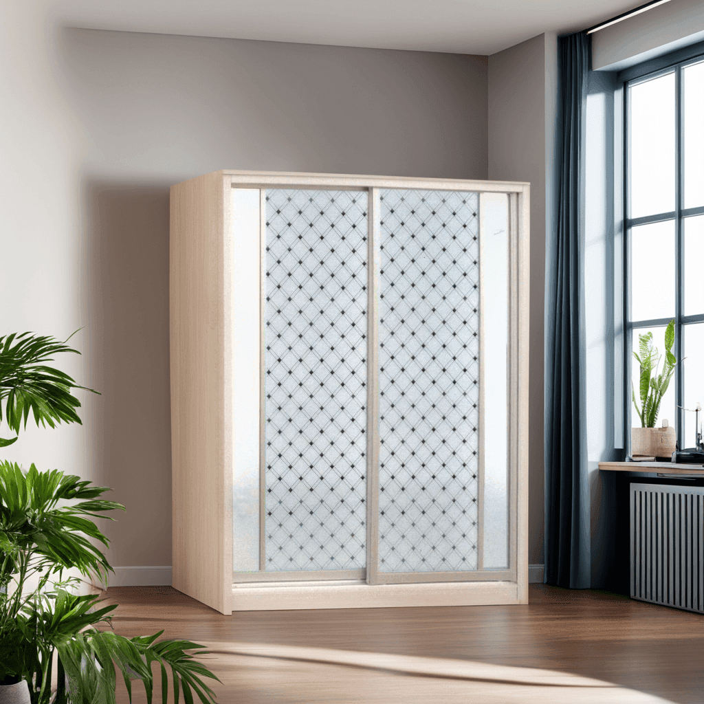 Santorini White Wash 5ft Sliding Wardrobe