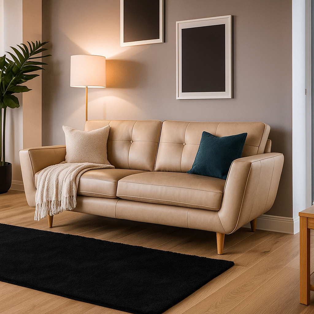 Shigeru Genuine Leather Sofa