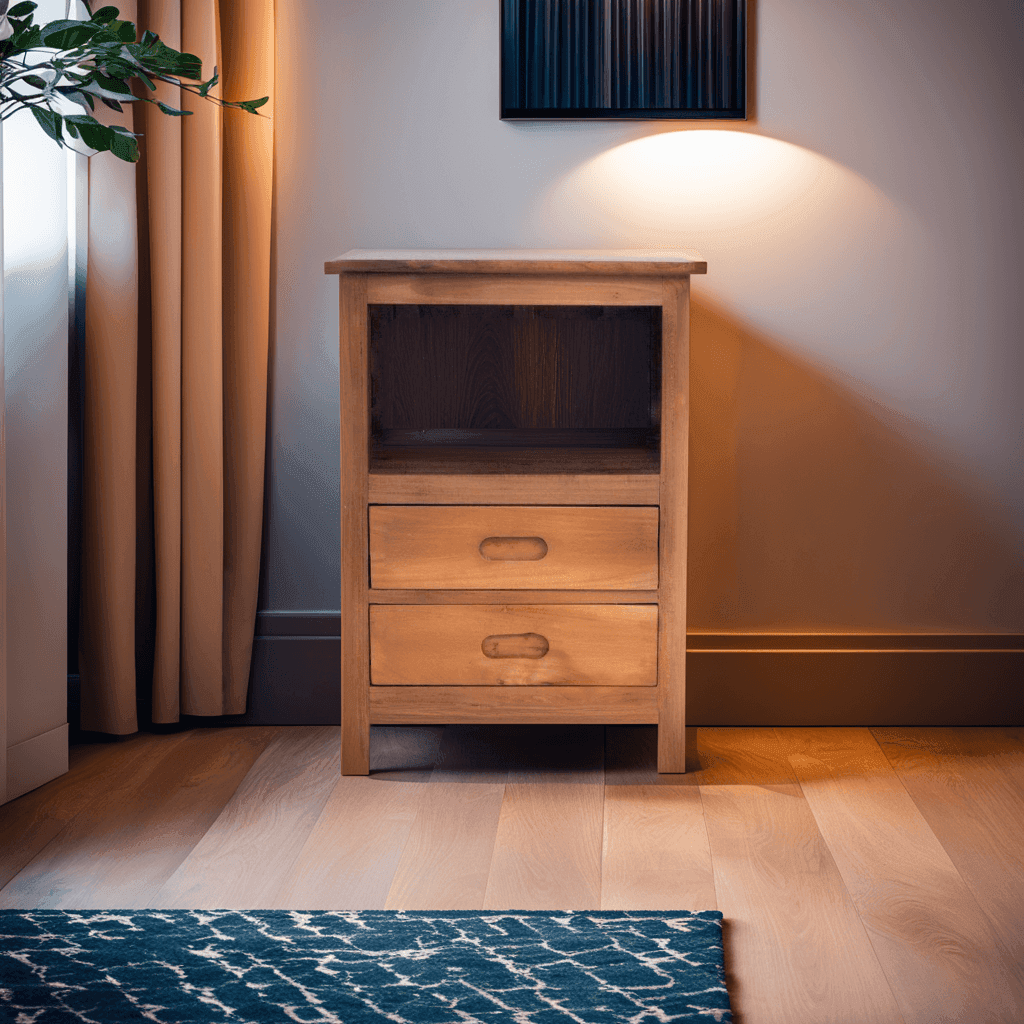Sylvie Teak Wood Bed Side Table