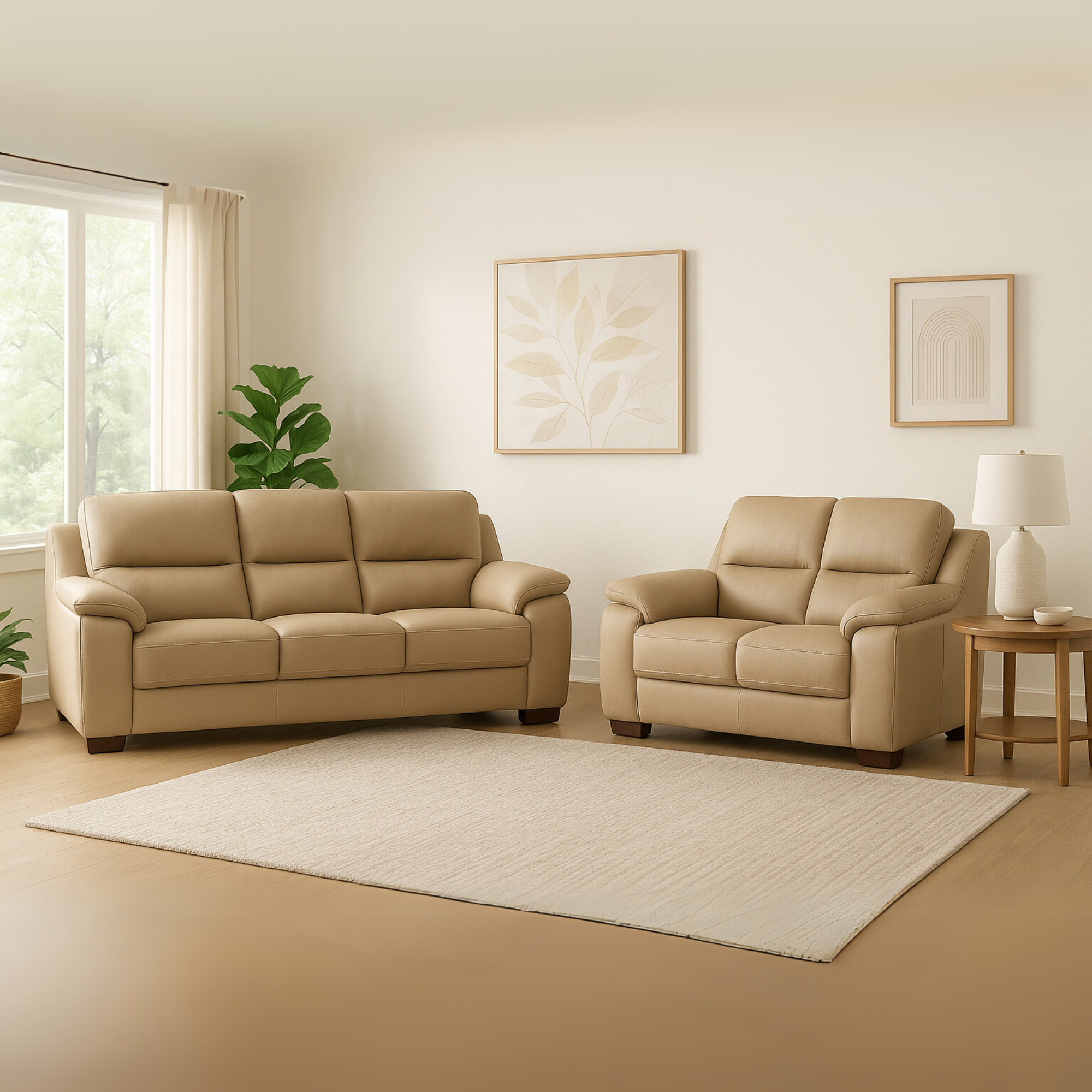 Wilton Faux Leather Sofa