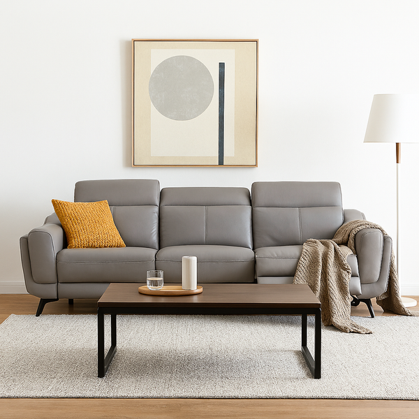 Yutaka Genuine Leather Recliner Sofa