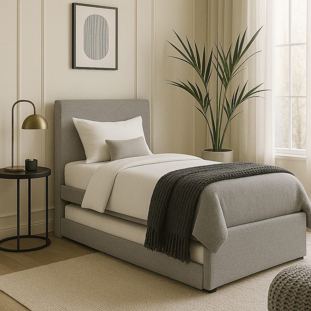 Zander Fabric 3 in 1 Pull Out Bed